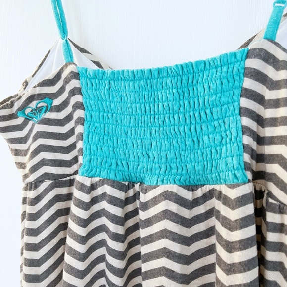 Roxy Maxi Chevron Dress with Rouch Front - Picture 4 of 5